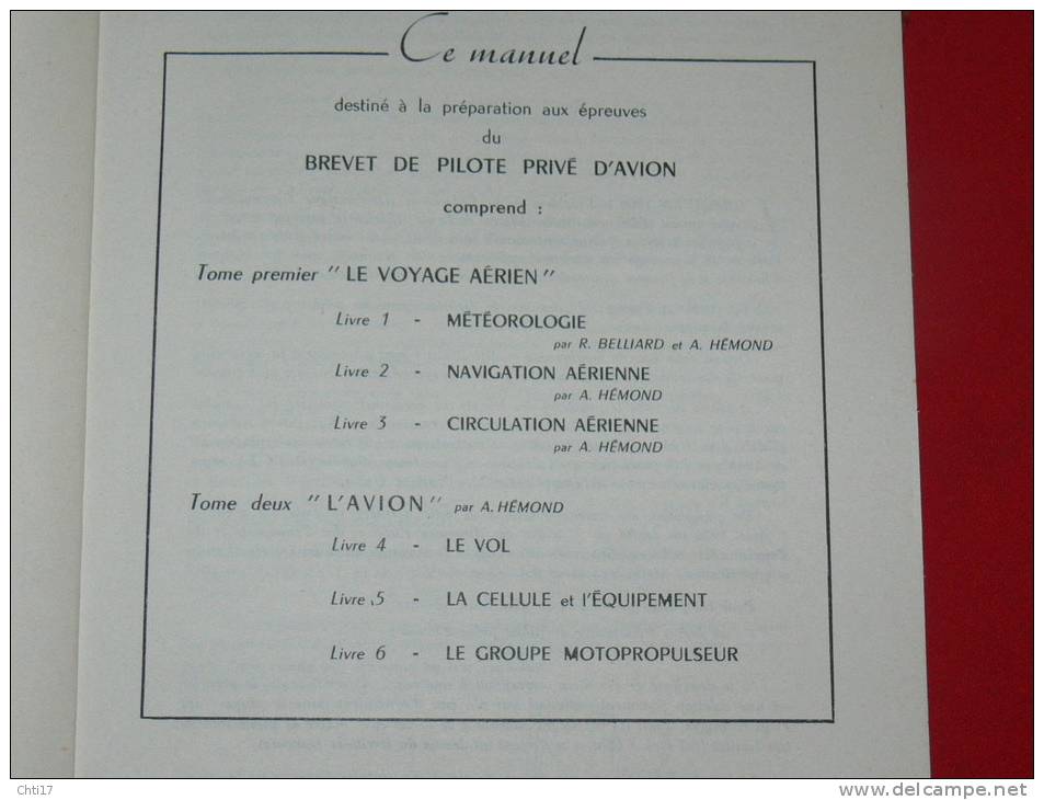 LE VOYAGE AERIEN TOME 1 PREPARATION AU BREVET DE PILOTE AVION CIVIL EDITION COSMOS 1965 - Manuali