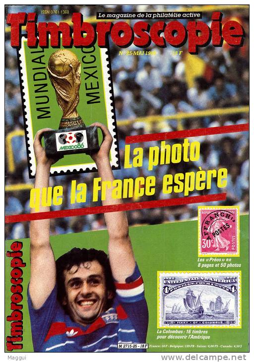 FRANCE Revue  Timbroscopie   Mai 1986   Football Fussball Soccer - 1986 – Mexico