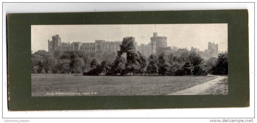 Panoramic Card  , 20.5 X 10 Cm , WINDSOR Castle From N.W. , Vierge , Frais Fr : 1.60€ - Windsor Castle
