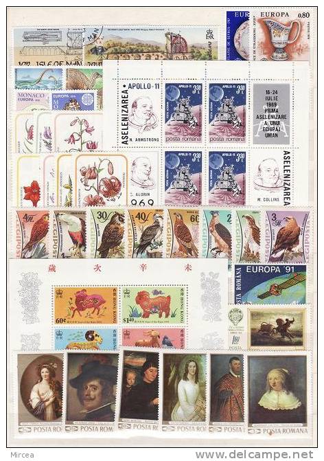 C-5 Lot Timbres Neufs Et Obliteres Pays De L´Europe,plus De 100 Euros Yv. - Collections (sans Albums)