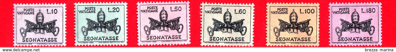 Nuovo - MNH - VATICANO - 1968 - Segnatasse - Stemma Pontificio - Serie Completa ( 6 Val.) - Postage Due