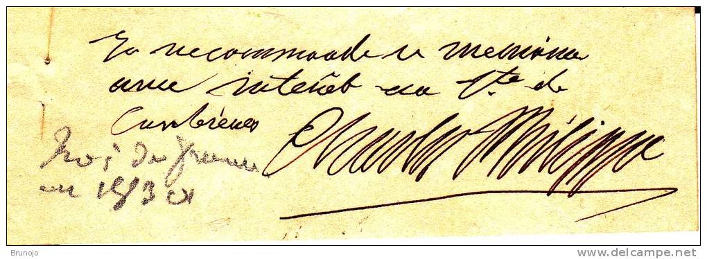 Autographe Charles X (1757-1836), Roi De France (1824-1830) - Autres & Non Classés