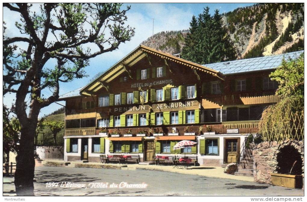 CPA SUISSE, Hôtel Restaurant Du CHAMOIS, Maison Ancienne,jamais Voyagée, état Moyen - Cham