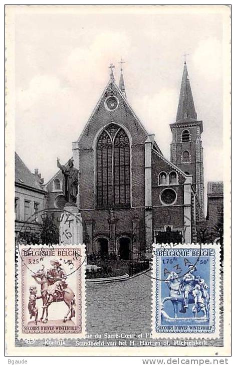 BELGIQUE CARTE MAXIMUM  NUM.YVERT 583 Et +  SAINT MARTIN - 1934-1951