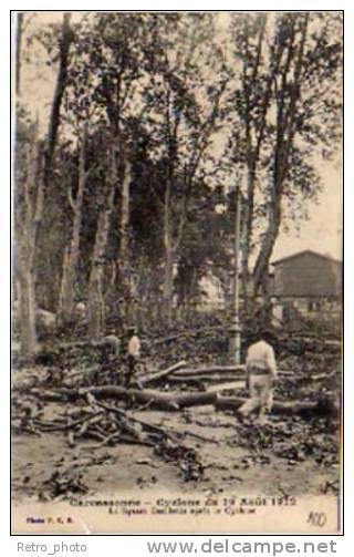 Carcassonne, Cyclône Du 19 Août 1912 - Le Square Gambetta ... - Carcassonne