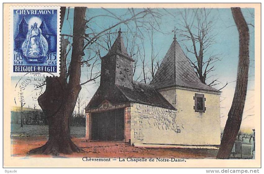 BELGIQUE CARTE MAXIMUM   NUM.YVERT  779 ABBAYE DE CHEVREMONT - 1934-1951