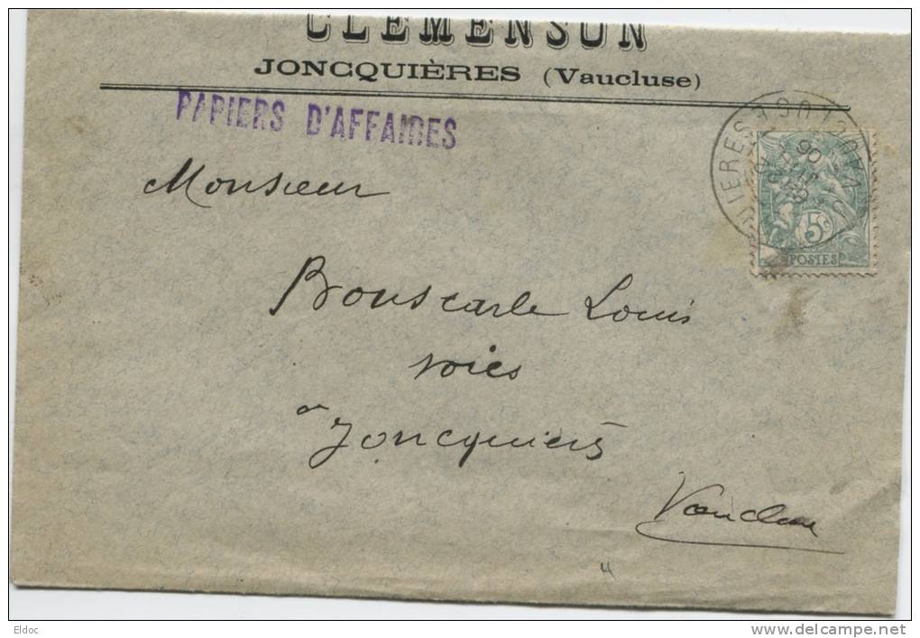 JONCQUIERES (Vaucluse) Cachet à Date Type A 2 Sur N° 111 - 1877-1920: Semi Modern Period