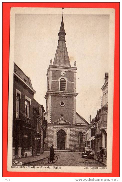 ORCHIES- Rue De L'Eglise. (belle Animation) - Orchies