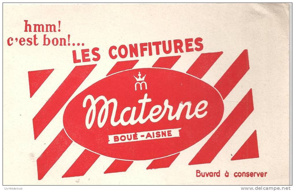 Buvard Hmm! C´est Bon! ... Les Confitures Materne Boué-Aisne - Cake & Candy