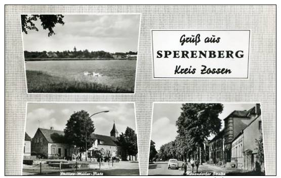 15838 Sperenberg Gruß Aus Sperenberg Kreis Zossen Dreibildkarte Mit Neuendorfer Straße, Phillipp-Mül - Autres & Non Classés