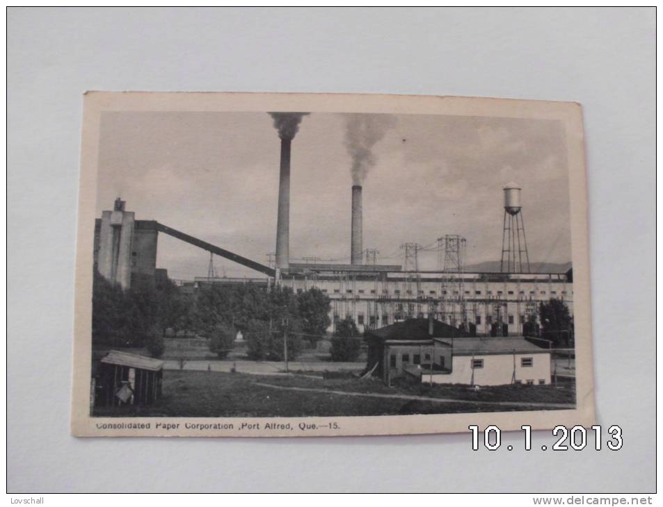 Port Alfred. - Consolidated Paper Corporation. - Saguenay