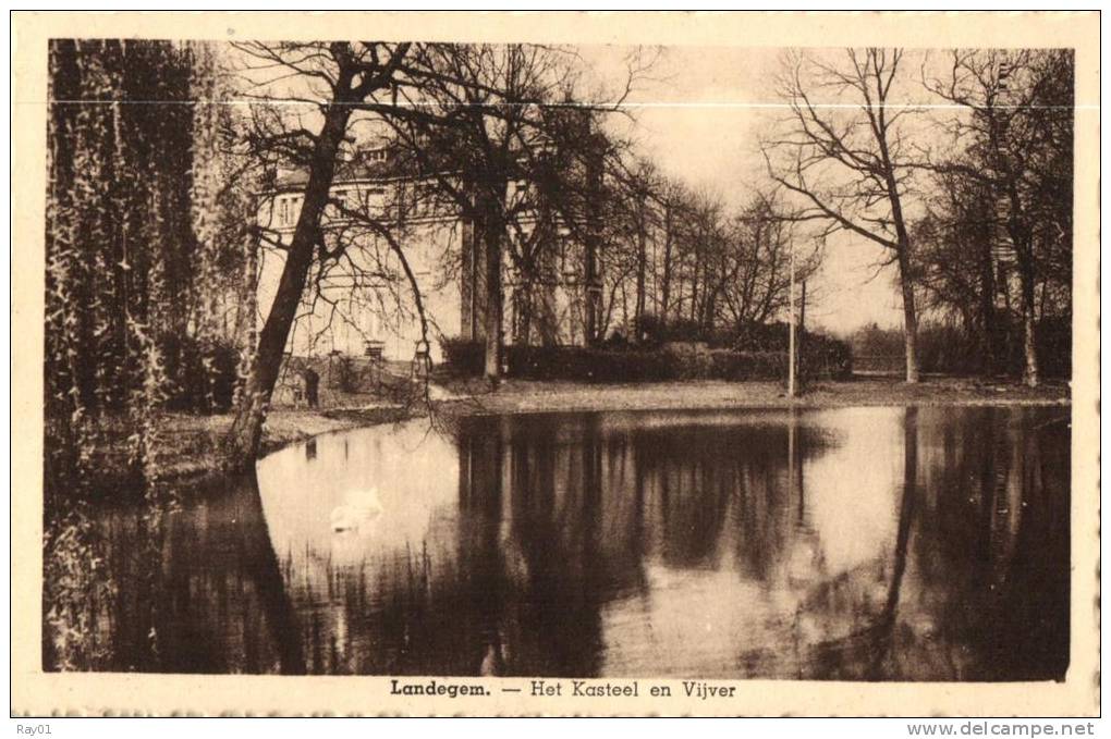 BELGIQUE - FLANDRE ORIENTALE - NEVELE - LANDEGEM - Het Kastel En Vijver. - Nevele