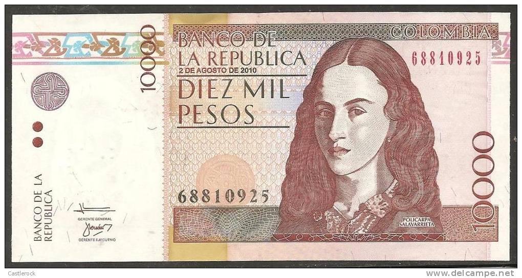 O)2010 COLOMBIA, TRIBUTE TO THE HEROINE OF THE INDEPENDENCE OF COLOMBIA POLICARPA SALAVARRIETA, FOR 1. - Non Classificati