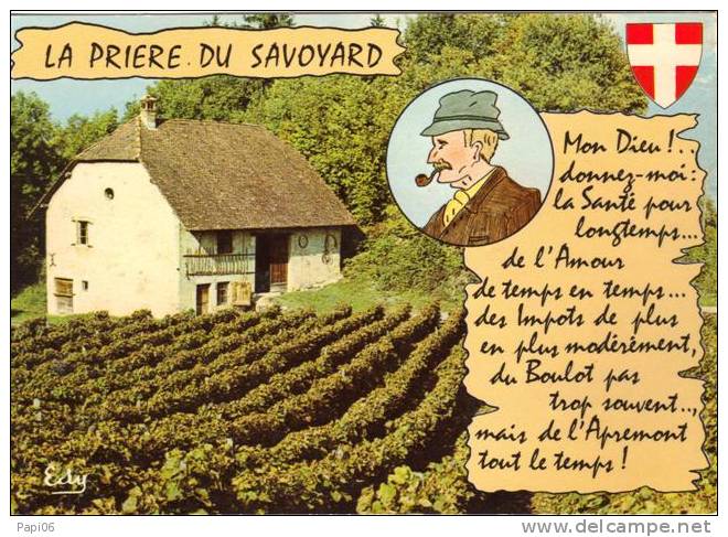 SAVOIE . LA PRIERE DU SAVOYARD. (Vignes, Blason...) - Otros