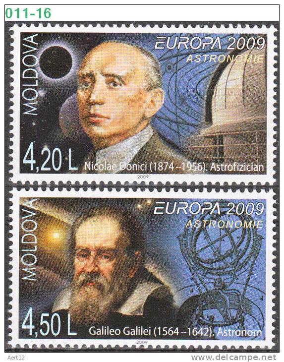 MOLDOVA, 2009, Europa-CEPT 2009 - Astronomy, MNH (**), Sc/Mi 621-22/650-51 - 2009