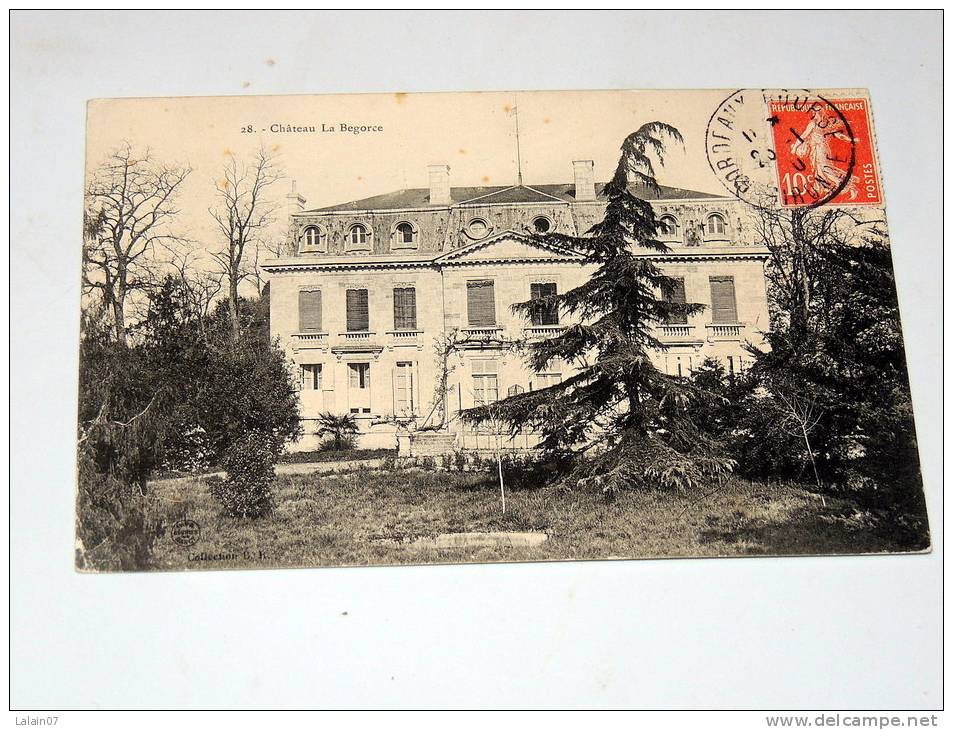 Carte Postale Ancienne : MARGAUX : Chateau La Begorce - Margaux