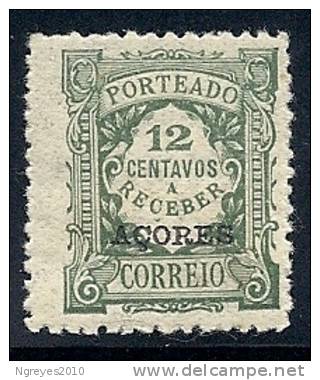 130100390 AZOR C.P.  YVERT  TAXE   Nº  28/29/30/31/33/34/36  *  MH - Azores