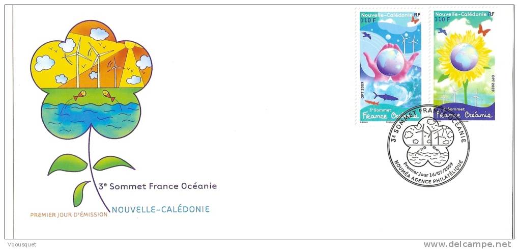 Premier Jour Nouvelle-calédonie 3eme Sommet France Oceanie Sur Les Energies Solaires Eoliens Eau Terre Et Mer - Wasser