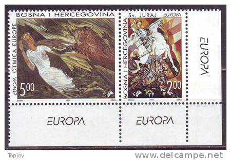 EUROPA - CEPT - BOSNA - BOSNIA - Myths And Legend, Rapt Of Europe, Saint George - **MNH -1997 - Mythology