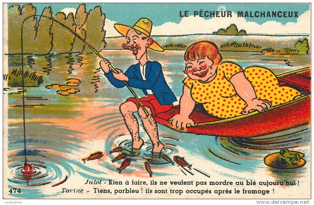 LE PECHEUR MALCHANCEUX  JULOT ET TORINE - Humour