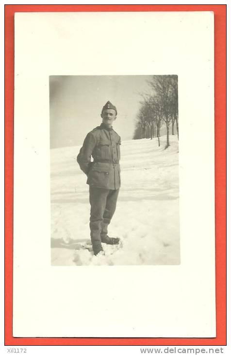 C1309 Militaire à La Pause.En 1917 Et Région Jorat-Moudon Selon Mention Sur Autre Carte Du Lot.Non Circulé.Carte-Photo - Jorat-Mézières