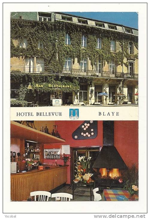 Cp, Commerce, Hotel Bellevue - Multi-Vues -  Blaye (33) - Otros & Sin Clasificación