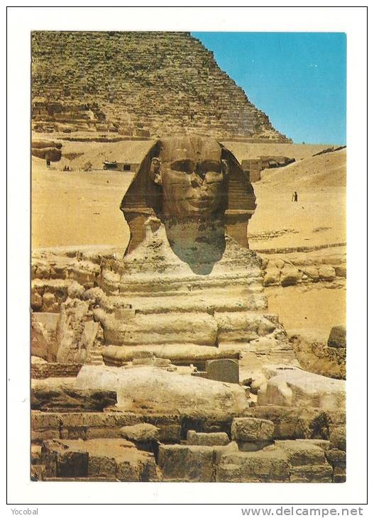 Cp, Egypte, Giza, Th Great Sphinx, écrite - Gizeh