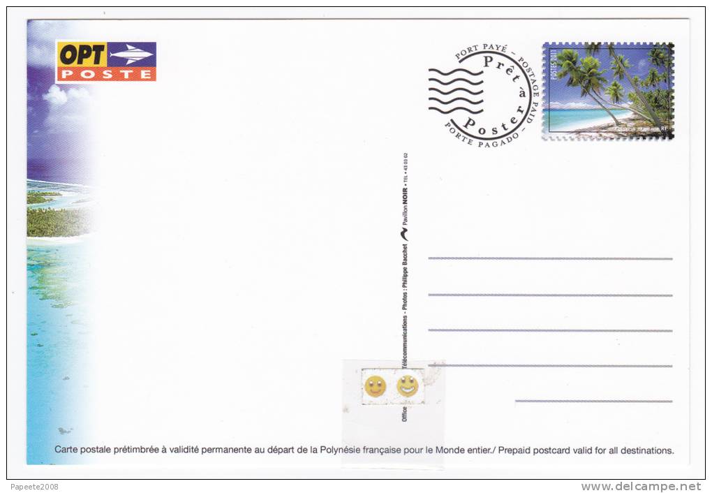 Polynésie Française / Tahiti - Carte Postale Prétimbrée à Poster  / 17 Mai 2011 - "Rangiroa" - Unused Stamps