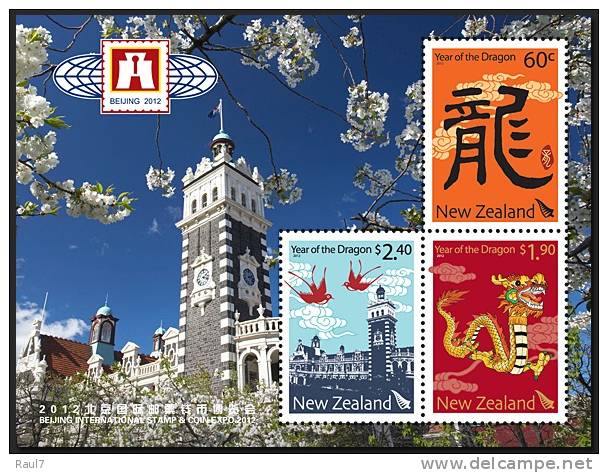 New Zealand - 2012 Année Du Dragon, Beijing 2012 - BF Neufs*** MNH - Unused Stamps