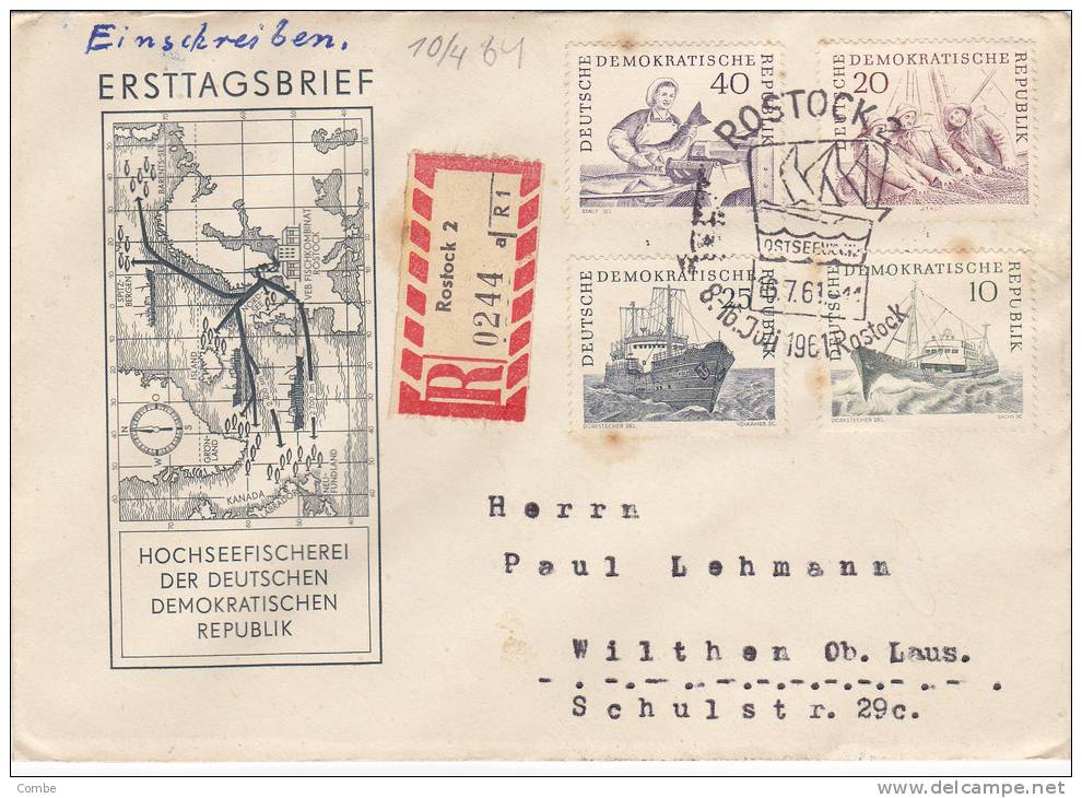 Lettre RECOMMANDE DDR 1961, ROSTOCK-WILTHEN, MOTORISATION AGRICULTURE /1377 - Cartas & Documentos