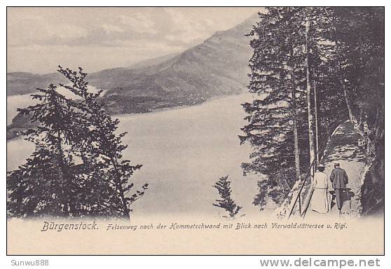 CH - Bürgenstock - Felsenweg Nach Der Hammetschwand Mit Blick Nach Vierwaldstättersee U. Rigi (animation, Rare) - Sonstige & Ohne Zuordnung