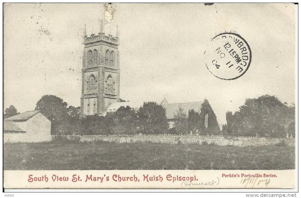 INGLATERRA MALMESBURY 1904 POSTAL ST MARY´S CHURCH - Cartas & Documentos