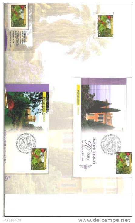 FOLDER ITALIA 2010 - GIARDINI  BOTANICI  HANBURY - Ventimiglia-Imperia - - Presentation Packs