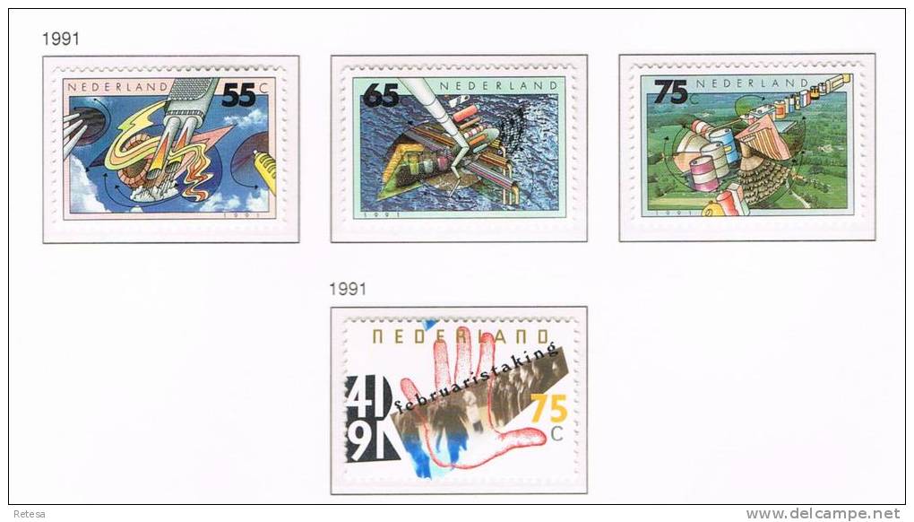 NEDERLAND  MILIEUZEGELS En FEBRUARI STAKING   1991 ** - Unused Stamps