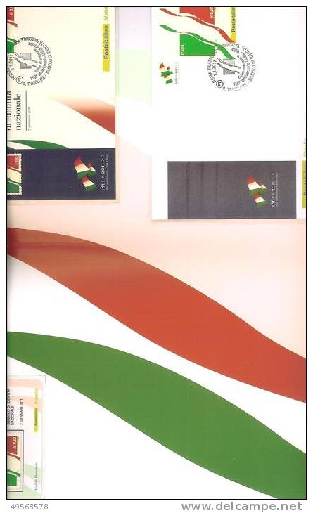 FOLDER ITALIA 2011 - 150° UNITA' D'ITALIA - TRICOLORE,SIMBOLO IDENTITA' NAZIONALE - - Paquetes De Presentación