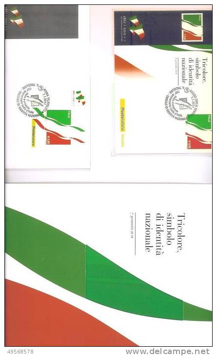 FOLDER ITALIA 2011 - 150° UNITA' D'ITALIA - TRICOLORE,SIMBOLO IDENTITA' NAZIONALE - - Paquetes De Presentación