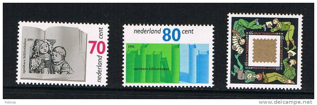 NEDERLAND  BIBLIOTHEEKWERK En DECEMBERZEGEL  1991 ** - Unused Stamps