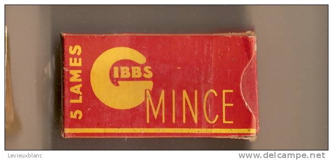 Gibbs/Mince/1 Lame + 1 Emballage De Lame /Fabrication Française//vers 1930-1950     PARF39 - Lames De Rasoir