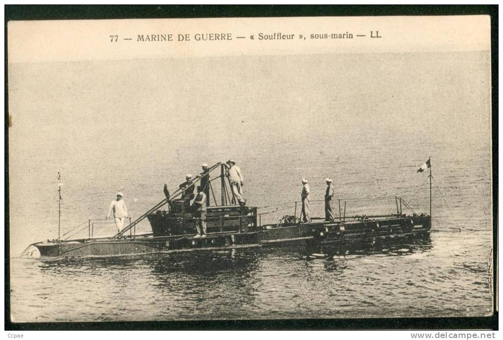 Marine De Guerre -  "Souffleur"  Sous-Marin - Submarines