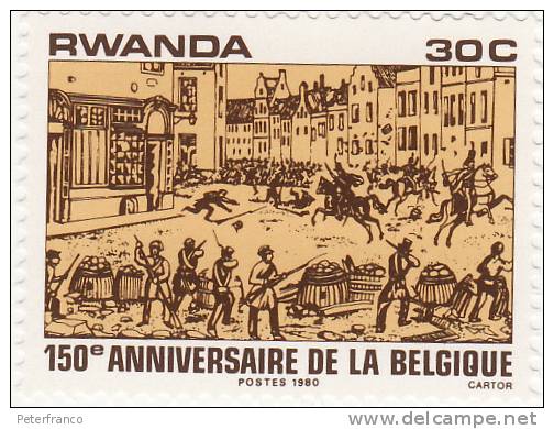 P - 1980 Rwanda - 150° Ann.del Belgio - Neufs