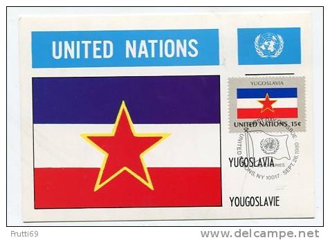 UNITED NATIONS - AK143742 Yugoslavia - Postcard + Stamp - Autres & Non Classés