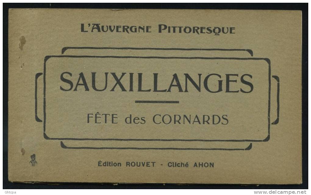 CPA. L´AUVERGNE PITTORESQUE. SAUXILLANGES. FÊTE Des CORNARDS. Carnet Complet De 4 CPA. - Autres & Non Classés