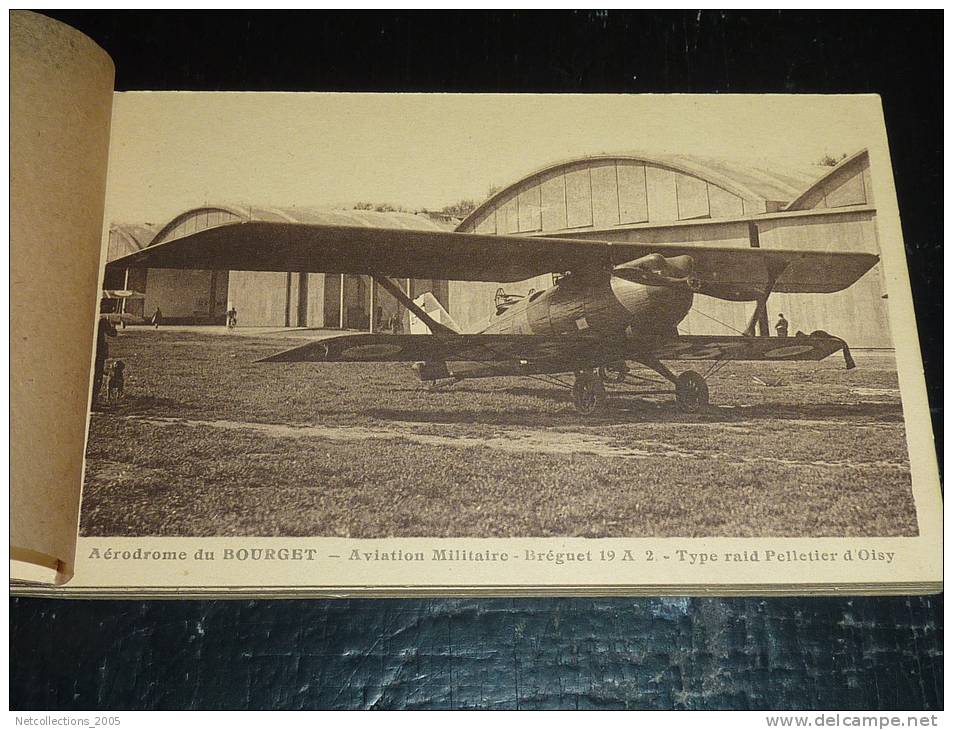 AERODROME DU BOURGET CARNET DE 16 CARTES POSTALES DETACHABLES COMPLET - BOURGET-DUGNY - S.T.A.R. SERVICE PARIS-CANNES - Aerodrome