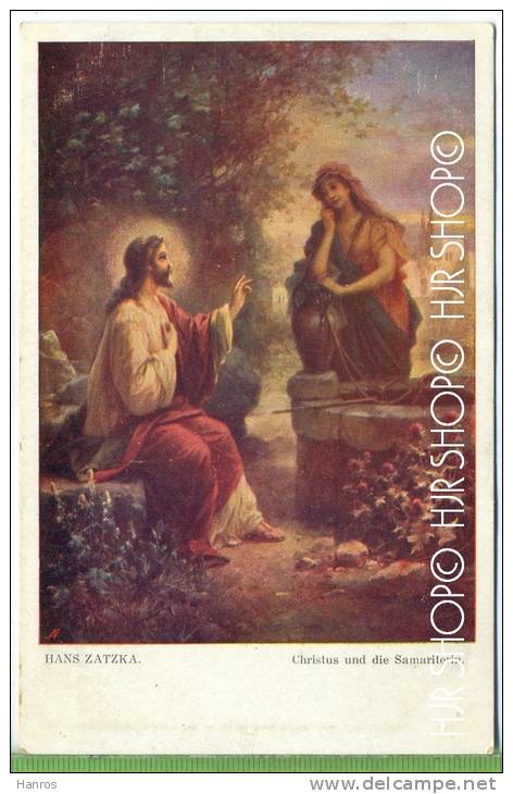 Christus Und Die Samariterin, Hans Zatzka  Verlag:  W.R.B. & Co., Wien, III, Postkarte, Unbenutzte Karte - Zatzka