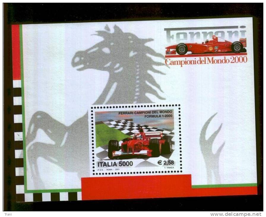 FERRARI CAMPIONE - Anno 2001 - Blocchi & Foglietti