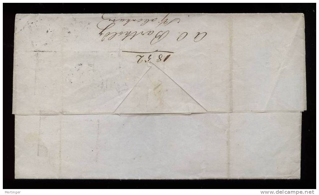 Dänemark Denmark Mi# 1I Brief 1852 Copenhagen – Helsingor - Briefe U. Dokumente