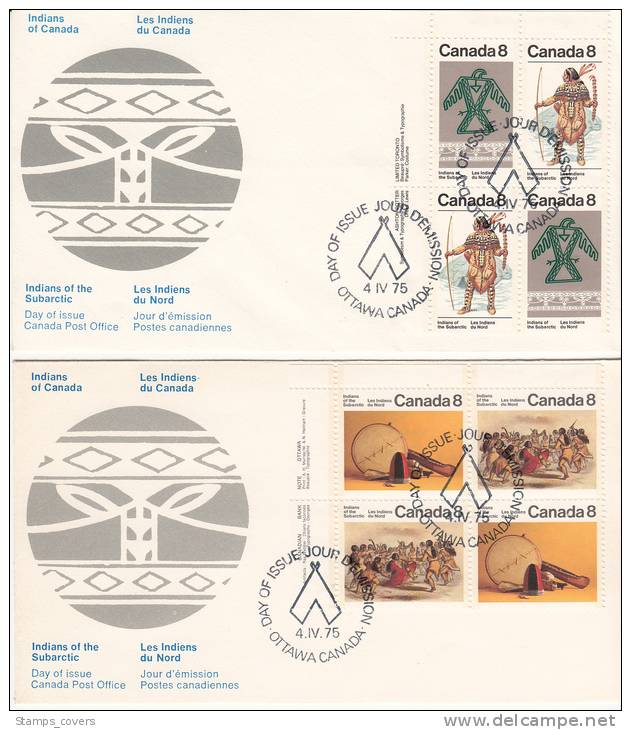 CANADA FDC MICHEL 587/90 INDIANS OF CANADA - 1971-1980