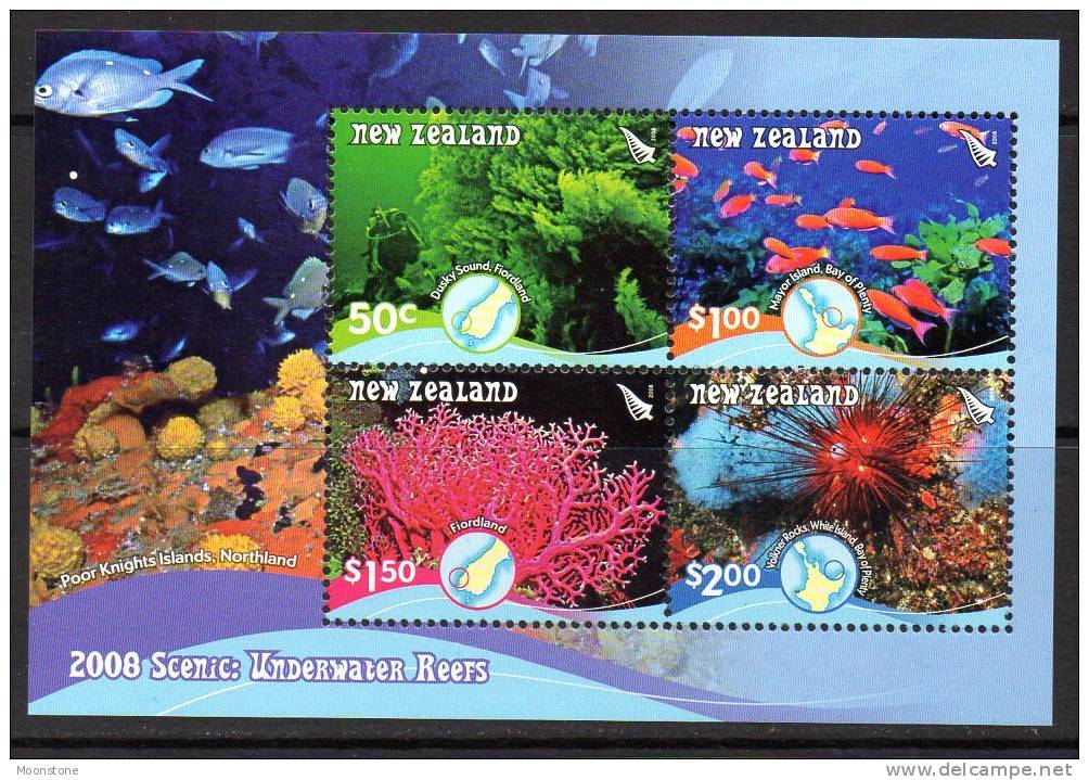 New Zealand 2008 Coral Reefs MS, MNH (A) - Nuovi