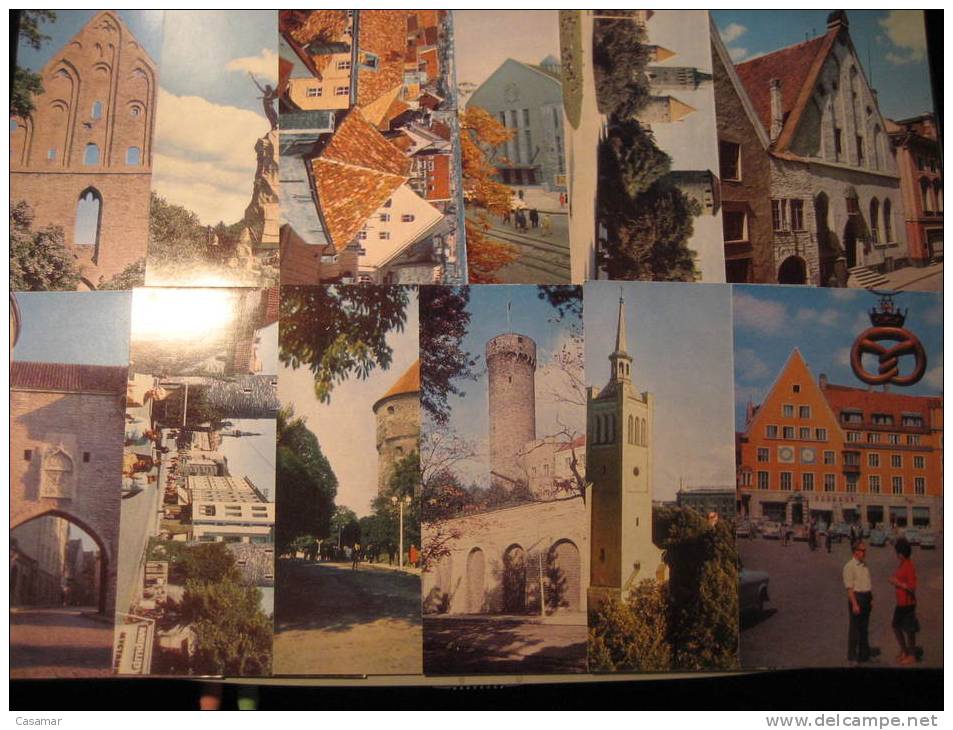 ESTONIA Tallinn Tallin Entire Book 12 Post Card Estonie Estland Eesti Russie Russia CCCP USSR Rusia - Estonie