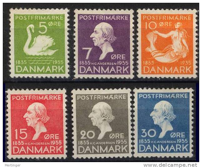 Dänemark Denmark MiNr 222-27 * M€ 40,- Anderson - Neufs